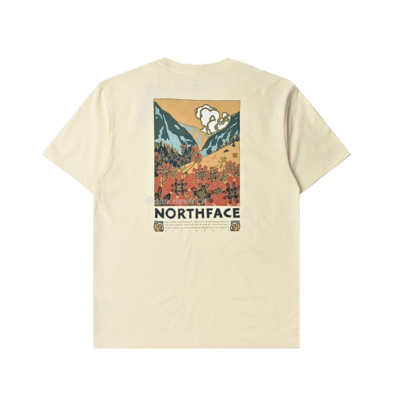 The North Face Tnf Landscape Pattern Short Sleeved T Shirt (4) - newkick.vip